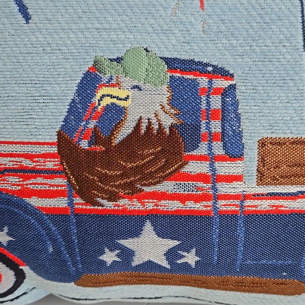Tapestry Red And Blue Truch And Firewoks With 🇺🇲
